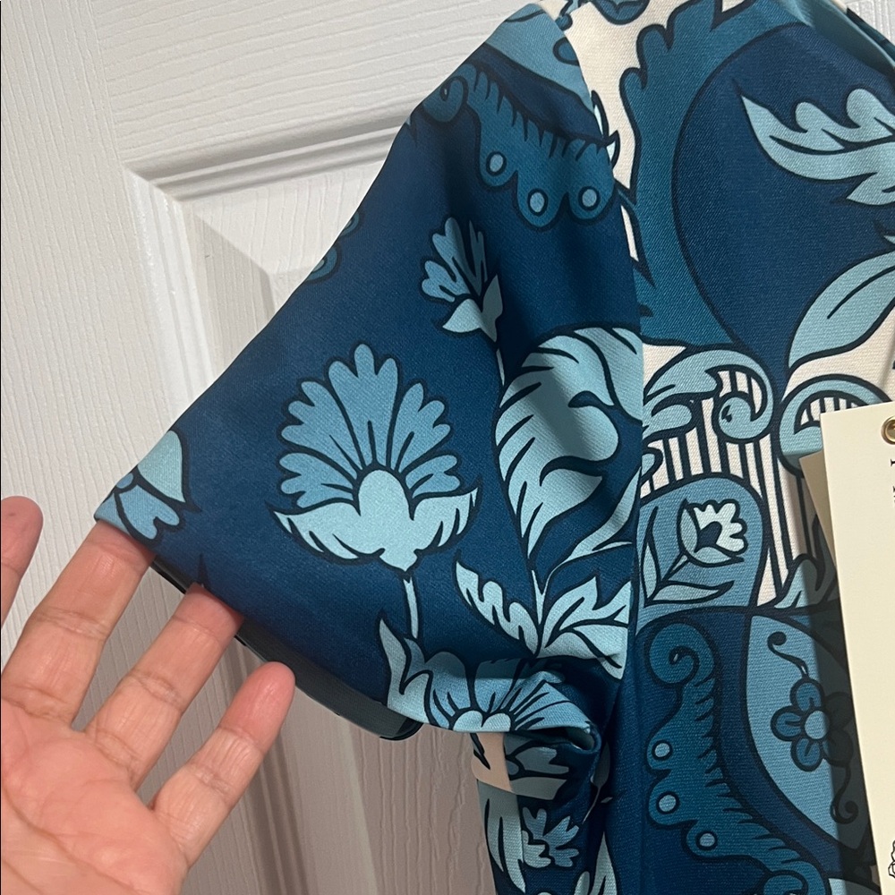 Mestiza Teal Floral-Print Midi Dress - Picture 6 of 6